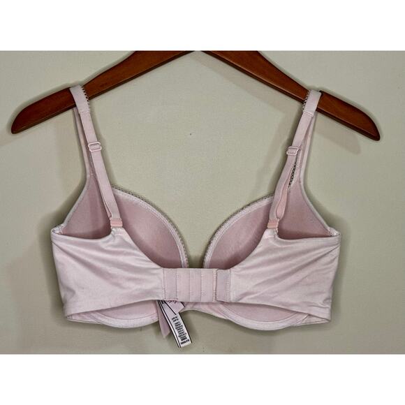 Victoria's Secret Push-Up Bra Size 32DDD Pink Padded Multi-Way Straps - Picture 5 of 10